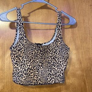 Chetah Print Cropped Tank